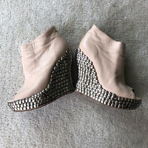 Jeffrey Campbell “Tick” Studded Wedge Booties
